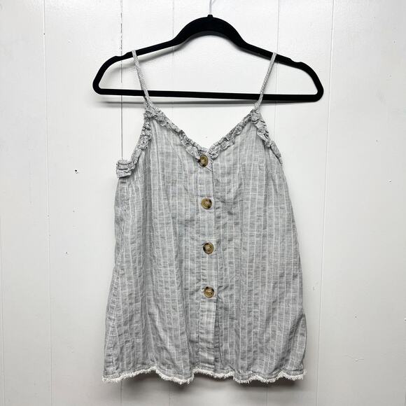 Doe & Rae Fringe Flowy Coquette Beach Western Cottagecore Women's Top Size Small - Picture 1 of 11